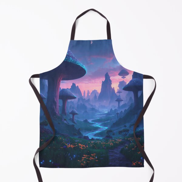 Item preview, Moonlit Giant Mushroom Fantasy Alien Landscape designed and sold by Luminous Wilds.