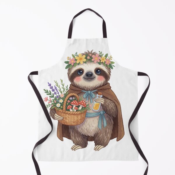 Item preview, Herbalist Sloth | Cute Cottagecore Forest Healer designed and sold by AillustriaAK.