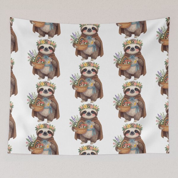 Item preview, Herbalist Sloth | Cute Cottagecore Forest Healer designed and sold by AillustriaAK.