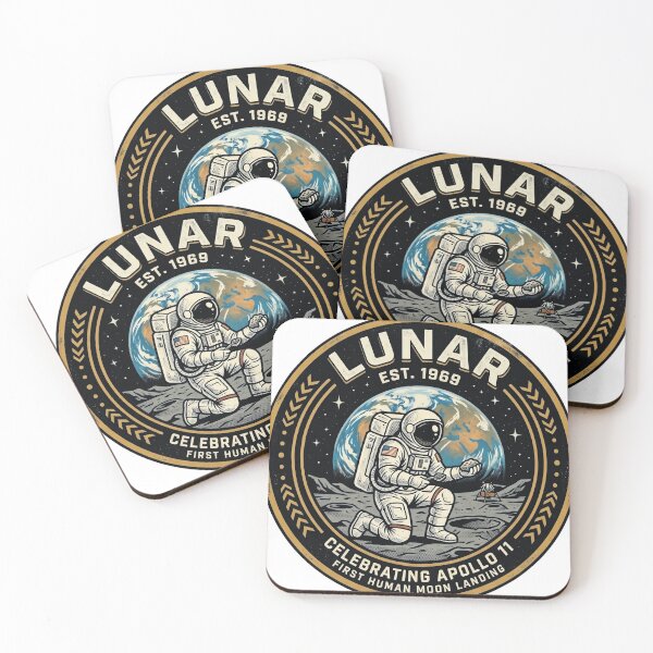 Item preview, Lunar EST 1969 Apollo Moon Landing Mission Patch Vintage Space Badge Art designed and sold by Void and Neon.