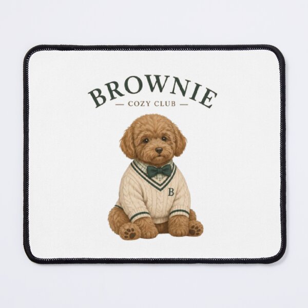Item preview, Brownie Cozy Club Cute Puppy Preppy Aesthetic Cozy Dog Lover designed and sold by AveniaOficial.