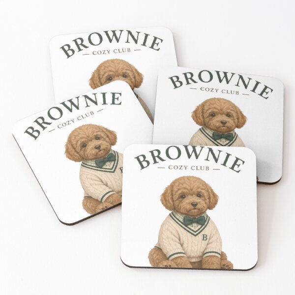 Item preview, Brownie Cozy Club Cute Puppy Preppy Aesthetic Cozy Dog Lover designed and sold by AveniaOficial.