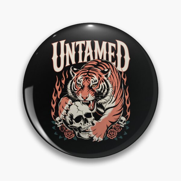 Item preview, Gothic Fierce Tiger Bite Skull Animal Design designed and sold by Taans-Creation.