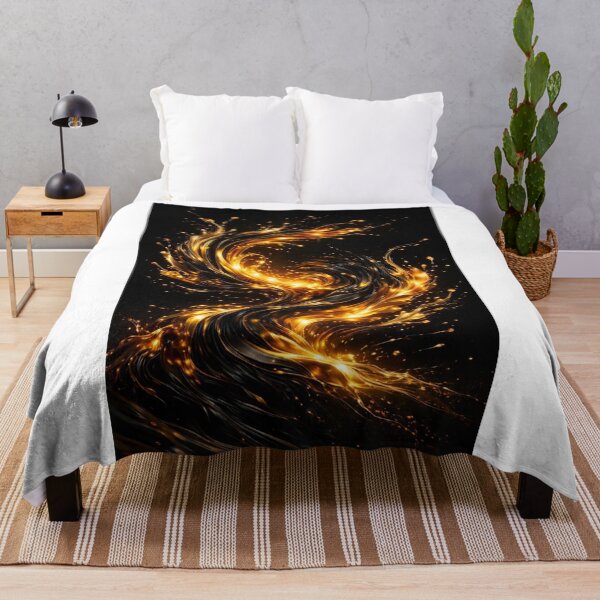Item preview, Golden Energy Abstract Flow designed and sold by JcAbstractArt.