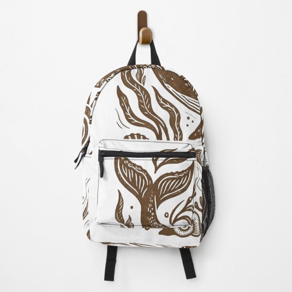 Item preview, Tribal Whale Woodcut Swirl Ocean Sun designed and sold by GiggleInkTees.