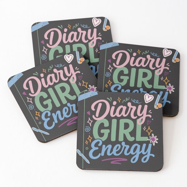 Item preview, Diary Girl Energy Cute Journaling Gift Design designed and sold by GiftLore Studio.