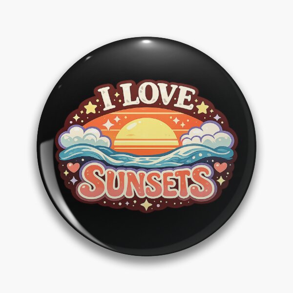 Item preview, I Love Sunsets Retro Beach Sunset Aesthetic Design designed and sold by Gift Phrase Studio.