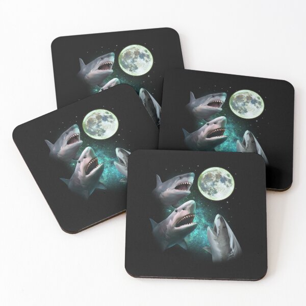 Item preview, Three Sharks Howl On The Moon designed and sold by PNGShop.