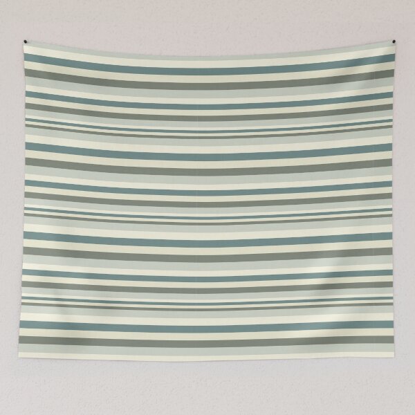 Item preview, Sage Blue Ticking Stripe Pattern | Coastal Farmhouse Seamless Horizontal Stripes designed and sold by Dino-Lune.
