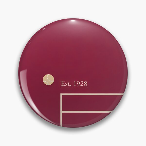 Item preview, Vintage Burgundy Tennis Court Est 1928 Preppy Aesthetic designed and sold by BeataPrint.