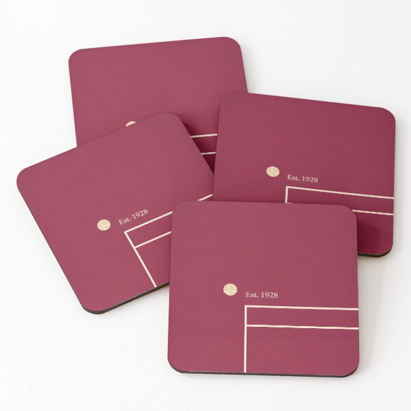 Item preview, Vintage Burgundy Tennis Court Est 1928 Preppy Aesthetic designed and sold by BeataPrint.