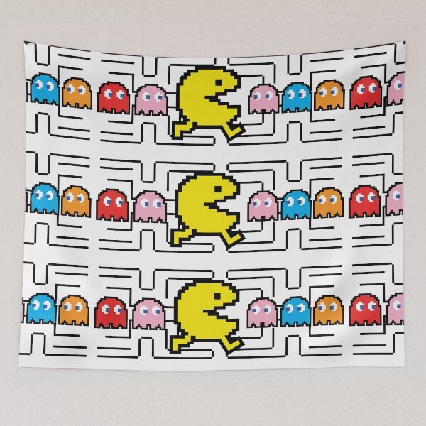 Item preview, Pixel Art Pac-Man Chasing Ghosts - Classic 8-Bit designed and sold by PixelCatalyst.