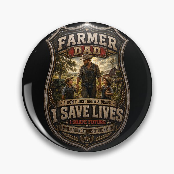 Item preview, SuperDad - Farmer Dad Badge designed and sold by MetusArt.