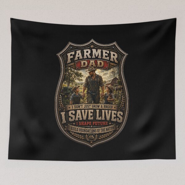 Item preview, SuperDad - Farmer Dad Badge designed and sold by MetusArt.