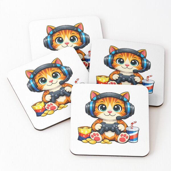 Item preview, Cute Chibi Gamer Cat designed and sold by PawsAndPixelsCo.