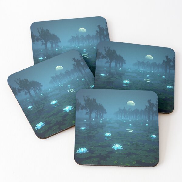 Item preview, Celestial Lily Marsh Fantasy Alien Landscape designed and sold by Luminous Wilds.