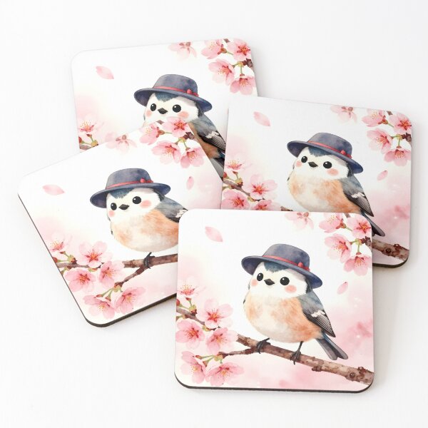 Item preview, A Little Bird on a Cherry Blossom Branch designed and sold by Beleza e Estilo.