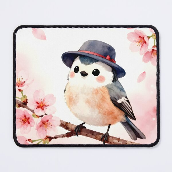 Item preview, A Little Bird on a Cherry Blossom Branch designed and sold by Beleza e Estilo.
