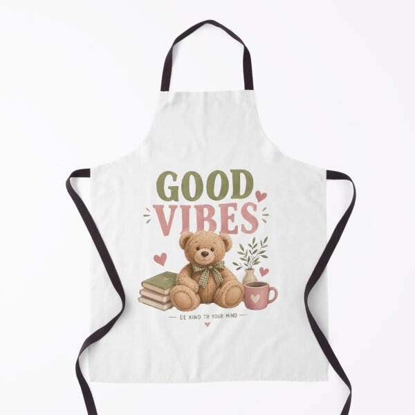 Item preview, Good Vibes Teddy Bear Cute Cozy Aesthetic Mental Health Positive Quote designed and sold by AveniaOficial.