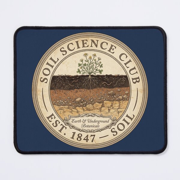 Item preview, Soil Science Club Vintage Badge Earth Microbiome Art designed and sold by CalmCapy Co.