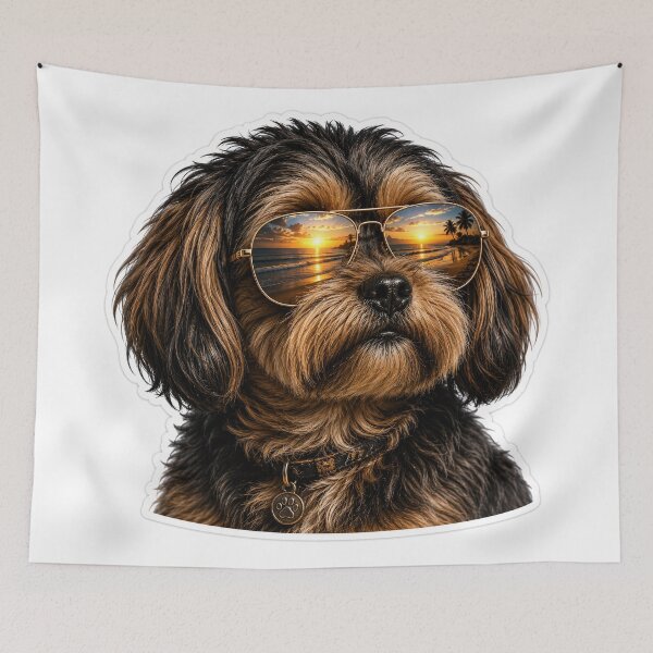 Item preview, Cool Shiatzu Yorkie  designed and sold by PaulKlor.