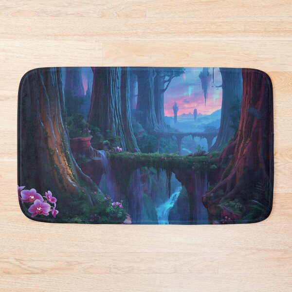 Item preview, Aurora Rainforest Cathedral Alien Fantasy Landscape designed and sold by Luminous Wilds.
