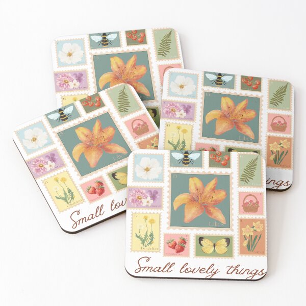 Item preview, Vintage Cottage Core Floral Postage Stamp Collage Tote Bag designed and sold by lamiafall.