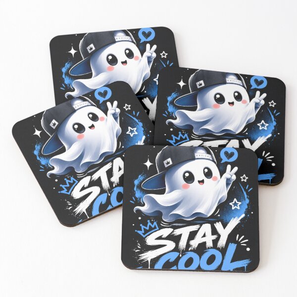 Item preview, Stay Cool Cute Ghost Sticker designed and sold by PawFusionArt.