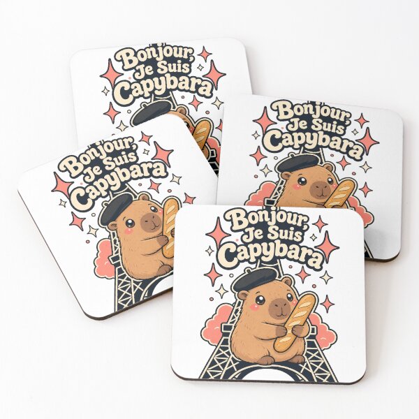 Item preview, Capybara Paris Eiffel Lover French Aesthetic designed and sold by VisualArtsOasis.