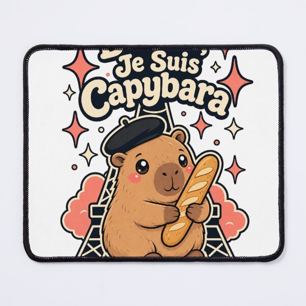 Item preview, Capybara Paris Eiffel Lover French Aesthetic designed and sold by VisualArtsOasis.