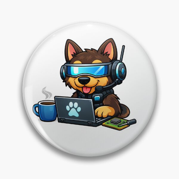 Item preview, Cute Hacker Dog Chibi designed and sold by PawsAndPixelsCo.