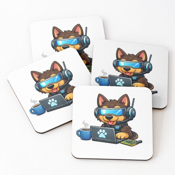 Item preview, Cute Hacker Dog Chibi designed and sold by PawsAndPixelsCo.
