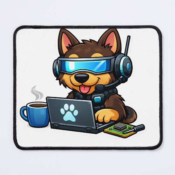 Item preview, Cute Hacker Dog Chibi designed and sold by PawsAndPixelsCo.