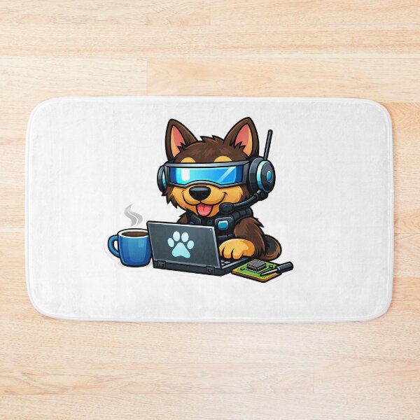 Item preview, Cute Hacker Dog Chibi designed and sold by PawsAndPixelsCo.