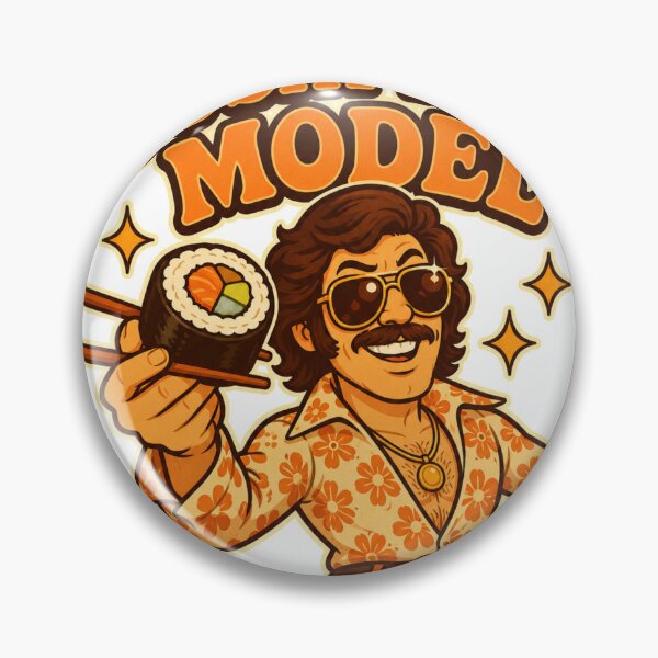 Item preview, Sushi Roll Model Funny Retro Foodie Shirt designed and sold by BrosForEver.