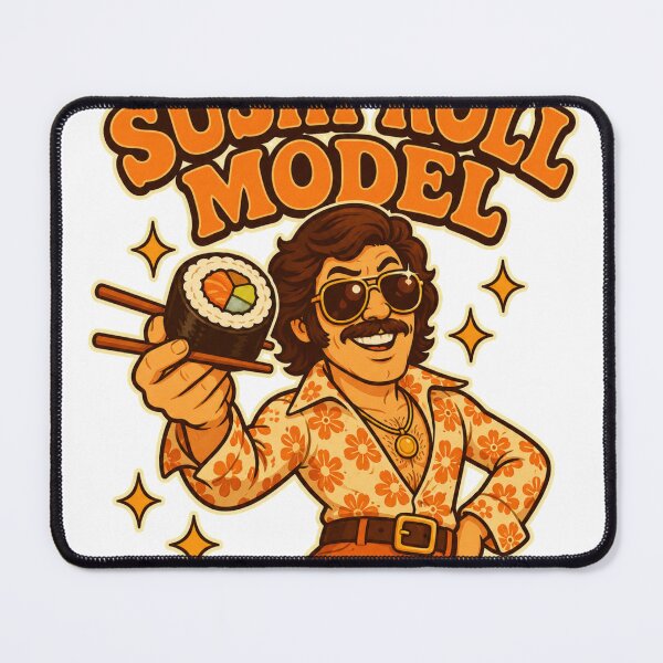 Item preview, Sushi Roll Model Funny Retro Foodie Shirt designed and sold by BrosForEver.