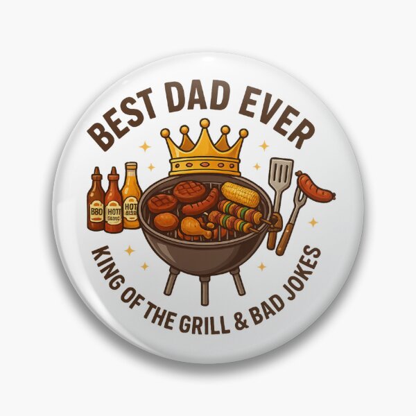 Item preview, Best Dad Ever Grill King Funny BBQ Dad Gift – King of the Grill & Bad Jokes designed and sold by MartBook.