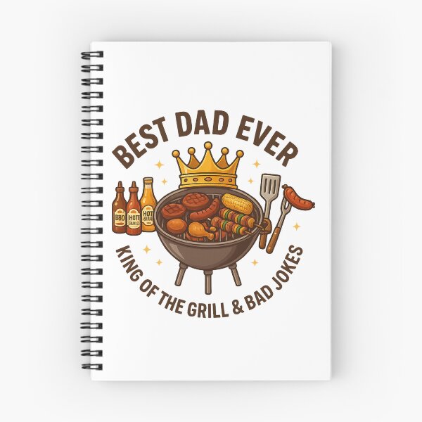 Item preview, Best Dad Ever Grill King Funny BBQ Dad Gift – King of the Grill & Bad Jokes designed and sold by MartBook.