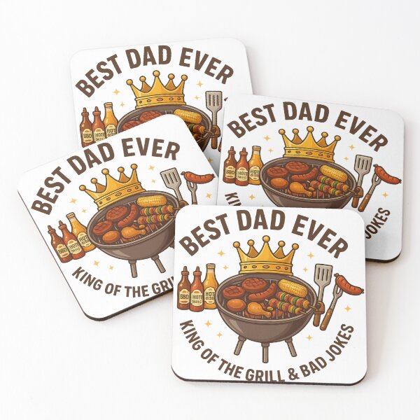 Item preview, Best Dad Ever Grill King Funny BBQ Dad Gift – King of the Grill & Bad Jokes designed and sold by MartBook.