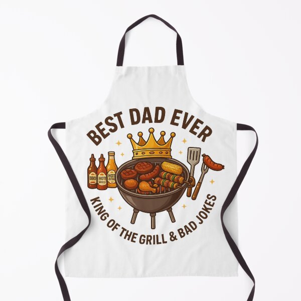 Item preview, Best Dad Ever Grill King Funny BBQ Dad Gift – King of the Grill & Bad Jokes designed and sold by MartBook.