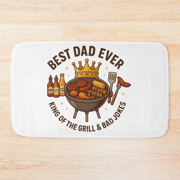 Item preview, Best Dad Ever Grill King Funny BBQ Dad Gift – King of the Grill & Bad Jokes designed and sold by MartBook.