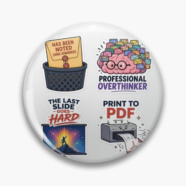 Item preview, Funny Office Life Sticker Sheet - Relatable Workplace Humor designed and sold by Saeed73.