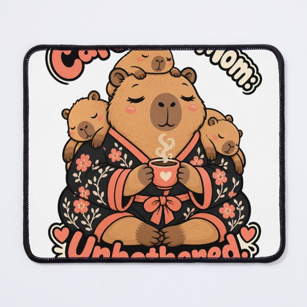 Item preview, Capybara Mom Unbothered Lifestyle Statement designed and sold by VisualArtsOasis.