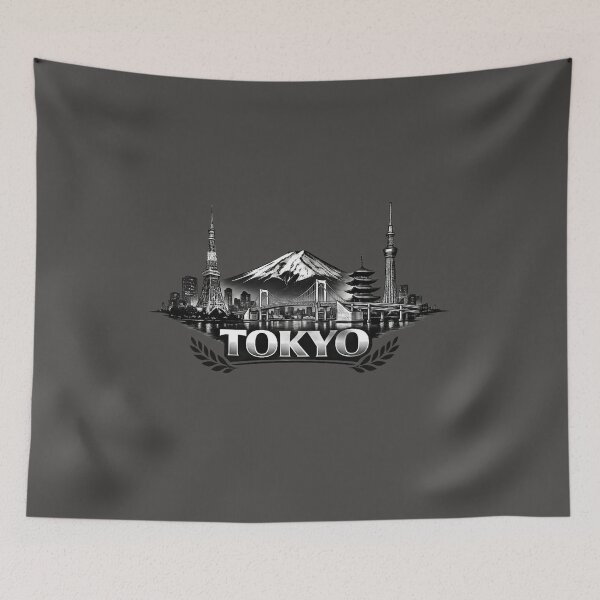 Item preview, Tokyo Skyline Art - Mount Fuji  Iconic Japanese Landmarks designed and sold by Log77.
