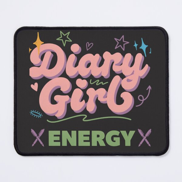 Item preview, Diary Girl Energy Cute Journaling Gift Design designed and sold by GiftLore Studio.