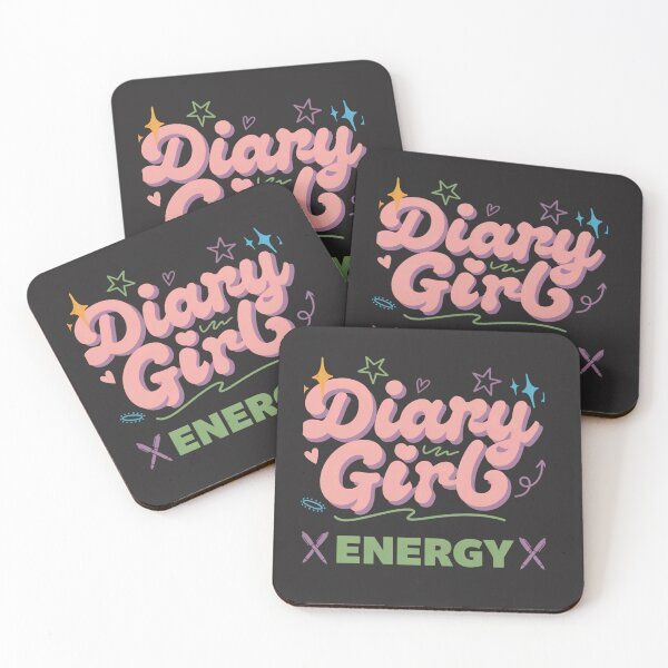 Item preview, Diary Girl Energy Cute Journaling Gift Design designed and sold by GiftLore Studio.