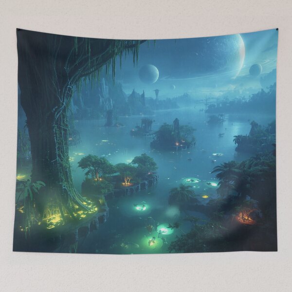 Item preview, Floating Mangrove Realm Pandora Alien Landscape designed and sold by Luminous Wilds.