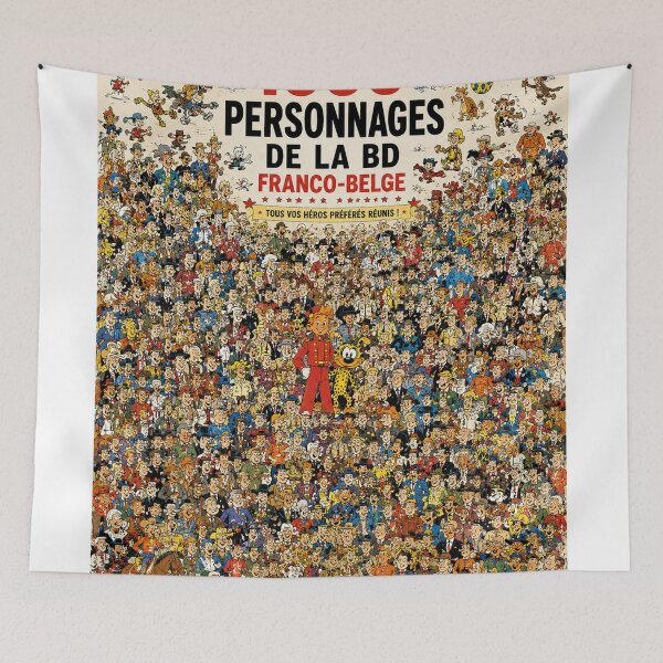 Item preview, 1000 Characters from Franco-Belgian Comics – Giant Collector's Poster designed and sold by JcAbstractArt.