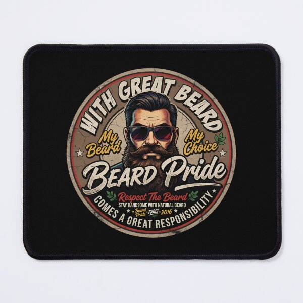 Item preview, Great Beard Great Responsibility Vintage Badge designed and sold by TshirtsOnline-.