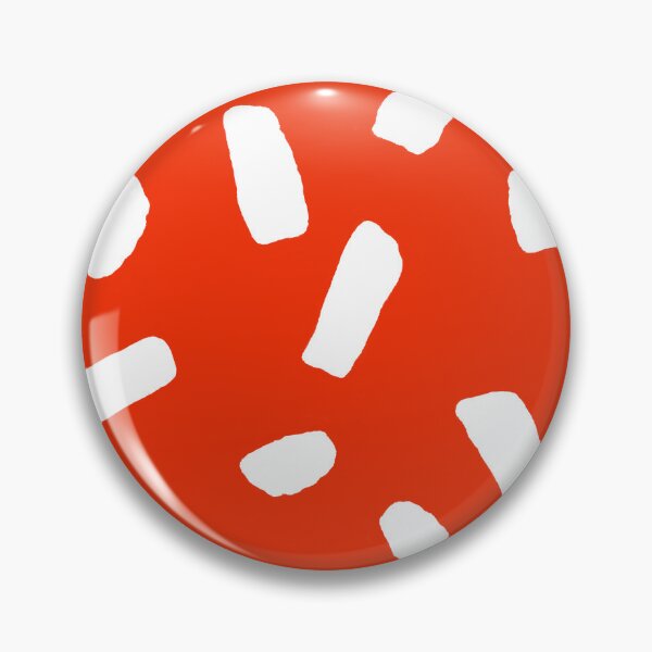 Item preview, Abstract White Confetti Blobs on Vibrant Red with Playful Circus Vibe designed and sold by ArtyFridgees.